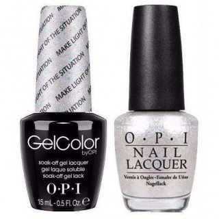 OPI GelColor And Nail Lacquer, T68, Make Light of the Situation, 0.5oz